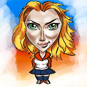 caricature-manga Scarlett Johansson