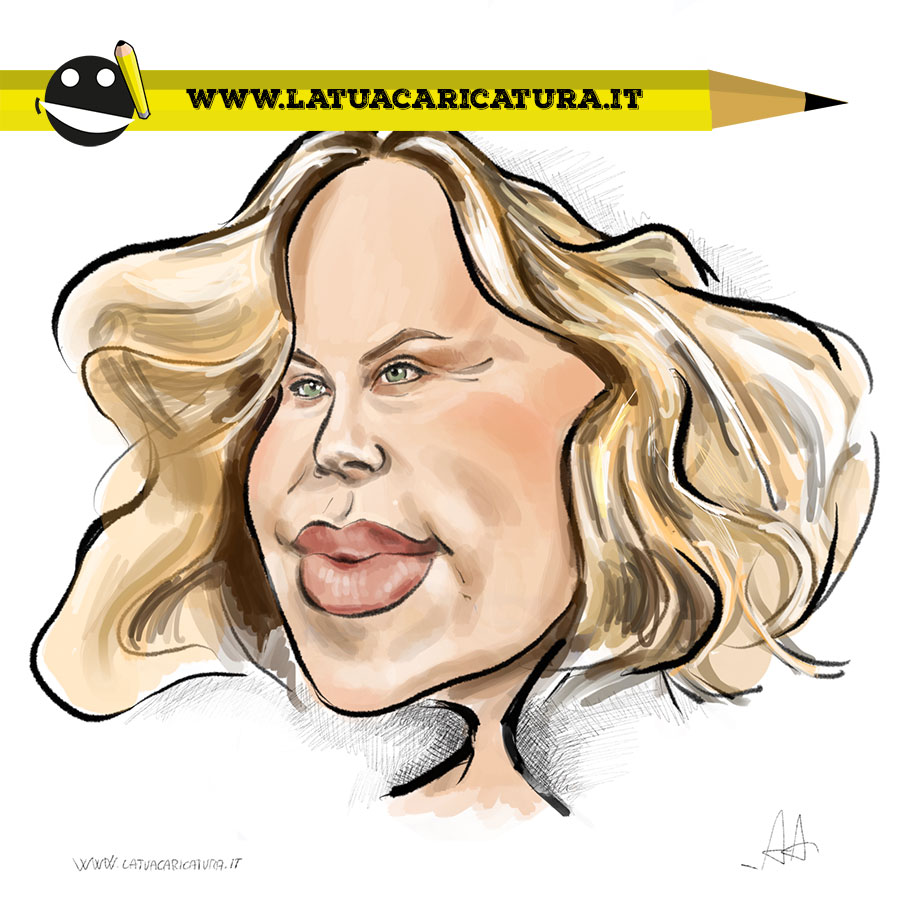 Caricatura Charlize Theron - www.latuacaricatura.it
