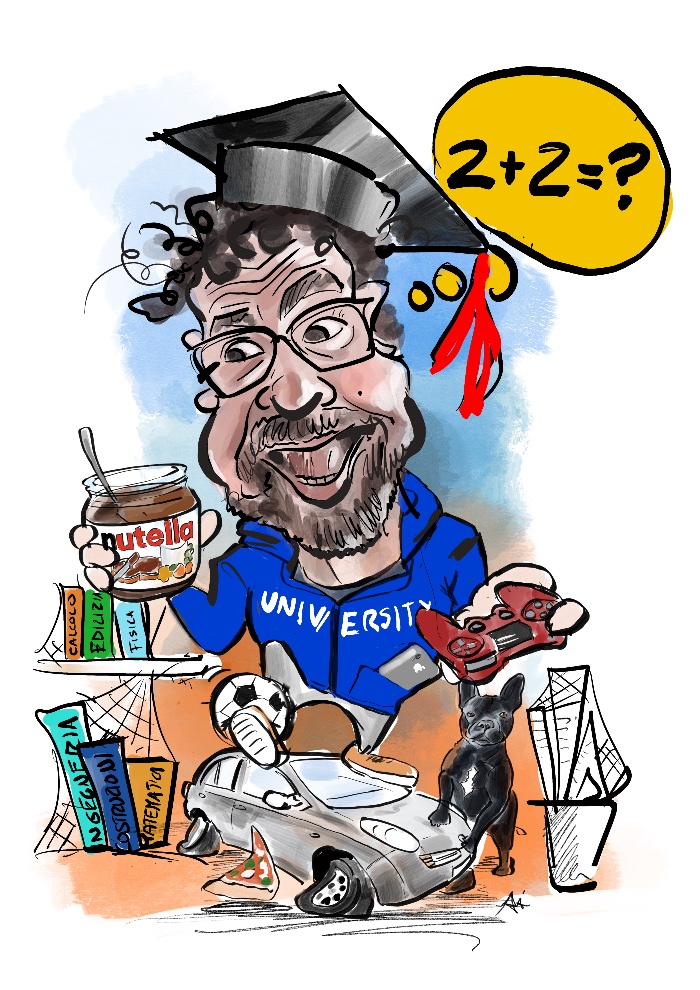 Caricatura di laurea in ingegneria gestionale - www.latuacaricatura.it