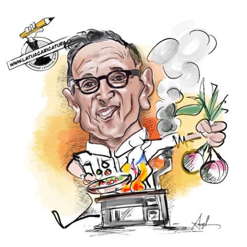 Caricatura online chef Barbieri - www.latuacaricatura.it