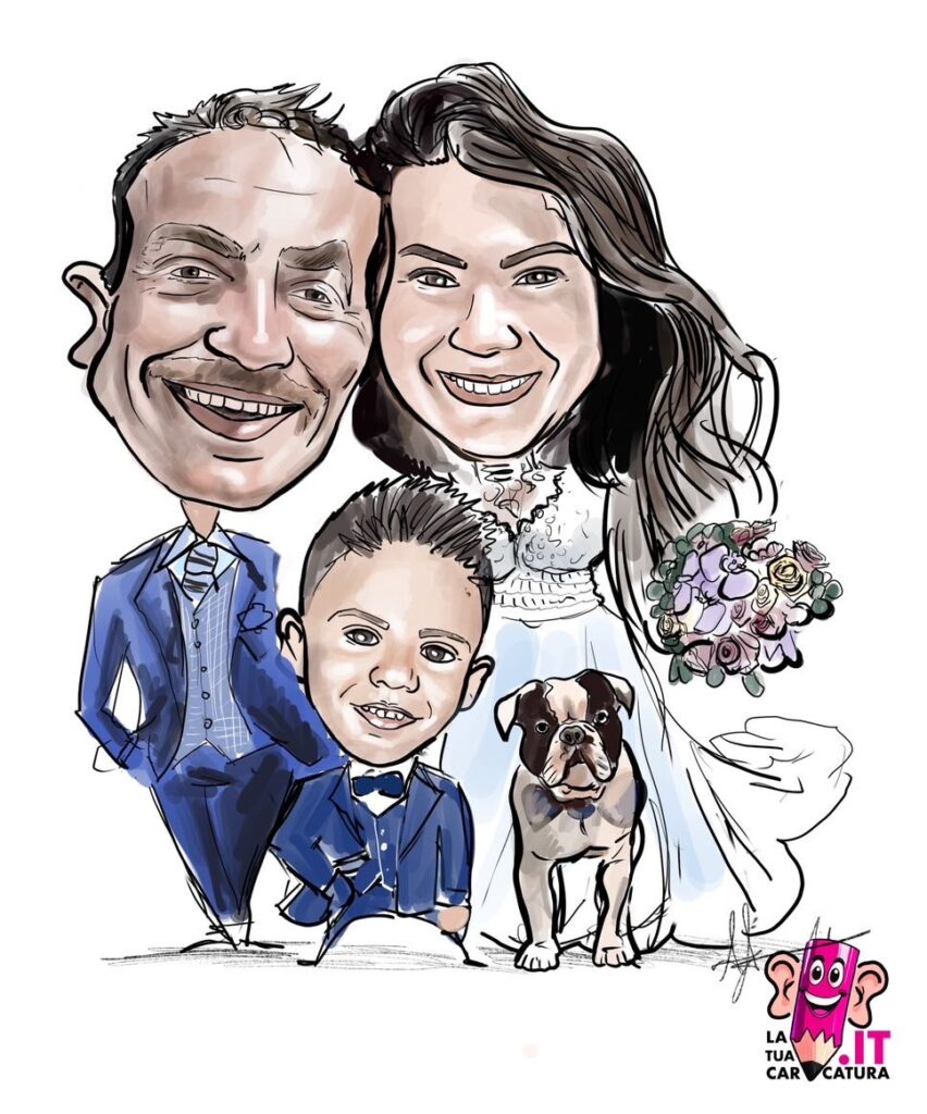 Caricature sposi online - www.latuacaricatura.it