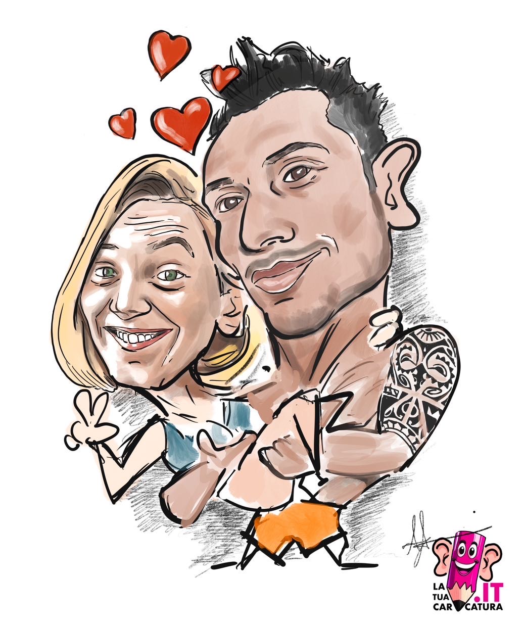 Caricature sposi online - www.latuacaricatura.it