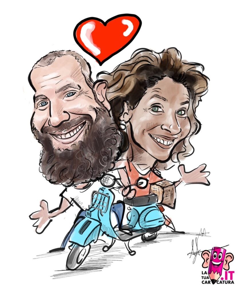 Caricatura sposi online - www.latuacaricatura.it