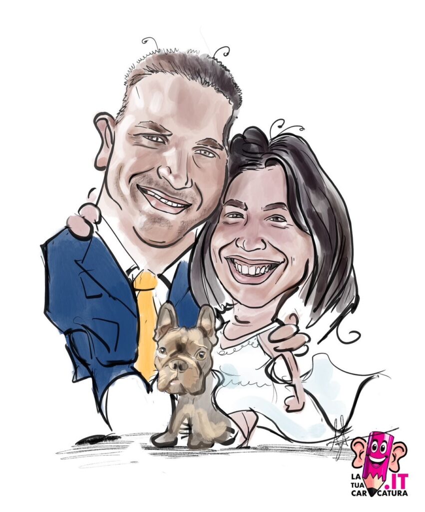 Caricatura sposi online - www.latuacaricatura.it