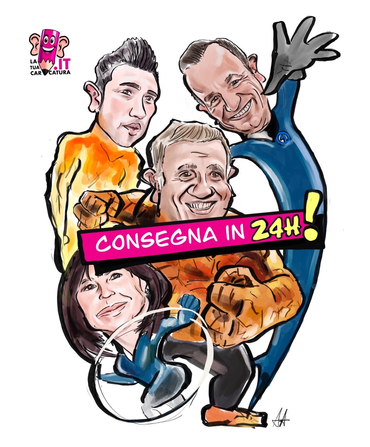 Caricature personalizzate- www.latuacaricatura.it